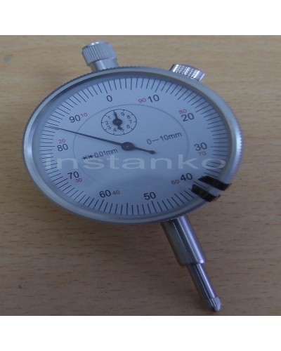 Metric dial indicator 0-10x0,01 mm with lug, DIN 878