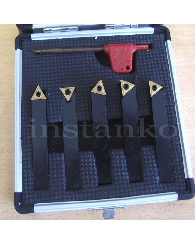 5 pcs indexable carbide turning tool set,10 mm