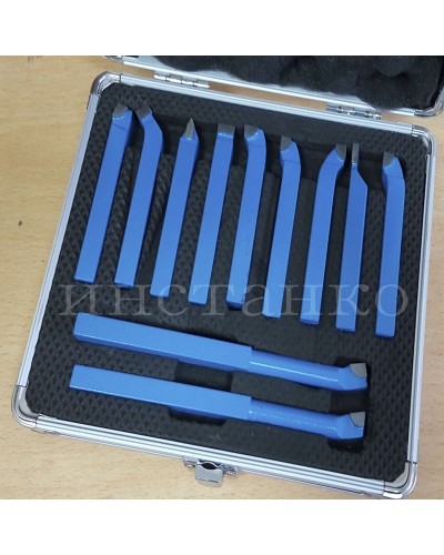 Carbide tipped lathe tools set 11 pcs, 10x10 mm