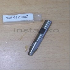 Dia.10,0 mm,metric size two flute single end mill (DIN 327),HSS;