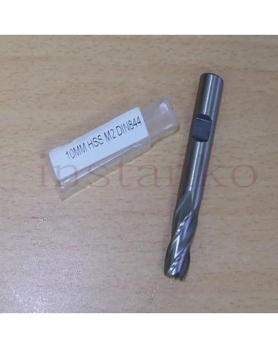 Dia.10,0 mm,metric size four flute single end mill (DIN 844),HSS;