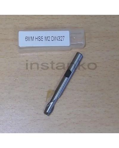 Dia.6,0 mm,metric size two flute single end mill (DIN 327),HSS;
