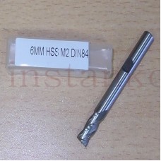 Dia.6,0 mm,metric size four flute single end mill (DIN 844),HSS;