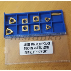 Inserts for 9 pcs of turning sets of 12 mm