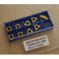 Inserts for 9 pcs of turning sets of 16 mm