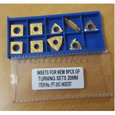 Inserts for 9 pcs of turning sets of 20 mm