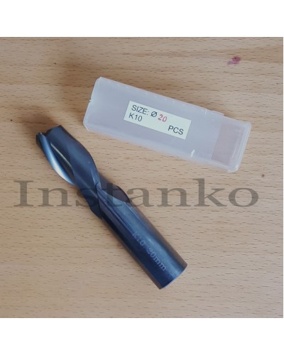 Metric size two flute single end mills,DIN 327,dia.20 mm, solid carbide