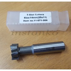 Metric size HSS T-slot cutter with straight shank,14x25x11x16 mm